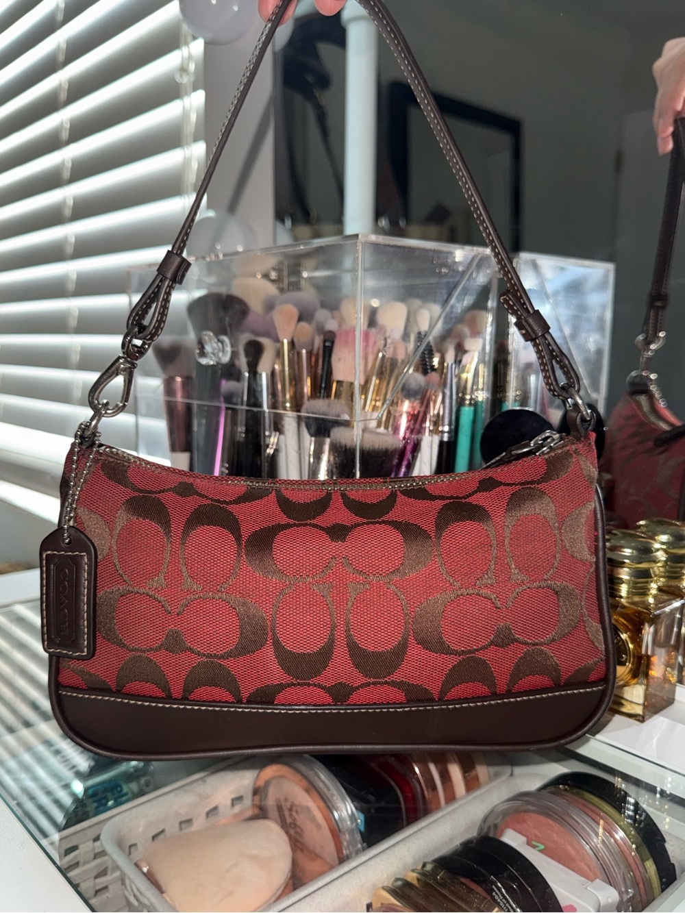 ❤️✨ Vintage Coach Demi Red And Brown✨❤️
